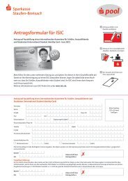 ISIC-Antrag - Sparkasse Staufen-Breisach