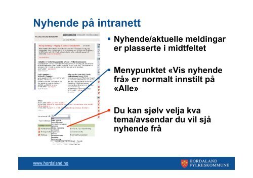 Nytt intranett HFK07 - Hordaland fylkeskommune