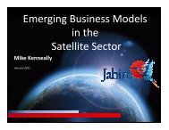 Emerging Business Models in the Satellite Sector