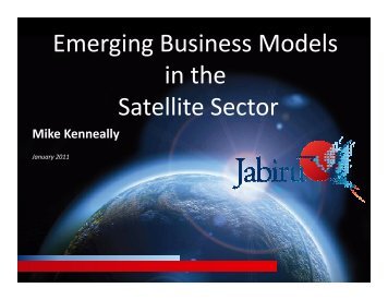 Emerging Business Models in the Satellite Sector