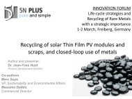Recycling of solar Thin Film PV modules and - Loser Chemie GmbH