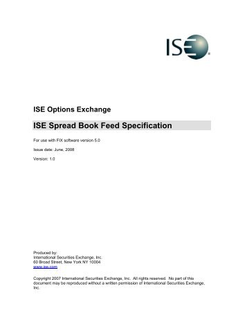 ISE Spread Book Feed Specification - ISE.com