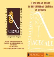 Diptico II JORNADAS SOBRE LA ENFERMEDAD ... - Celiacos Burgos