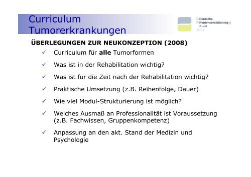 Konzept und Manual Curriculum Tumorerkrankung der DRV Bund