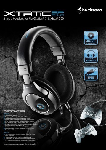 Stereo Headset for PlayStationÂ® 3 & XboxÂ® 360 - Sharkoon