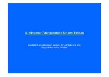 8. Mindener Fachgespräch für den Tiefbau