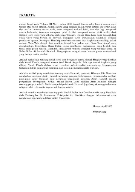 Vol Iii No 1 April 2007 Usupress Universitas Sumatera Utara