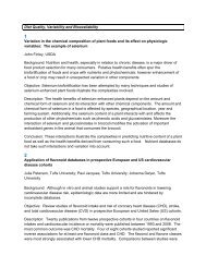 Poster Abstracts - National Nutrient Databank Conference