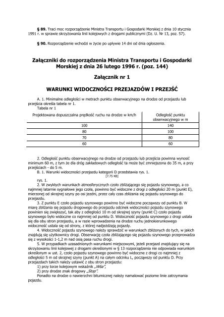 RozporzÄdzenie Ministra Transportu i Gospodarki Morskiej z dnia ...