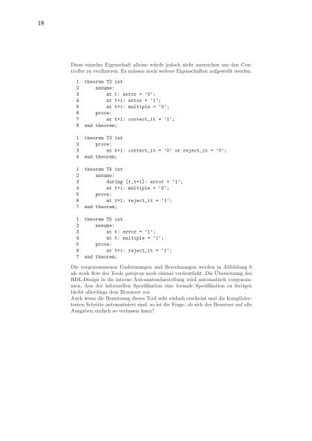 Verifikation reaktiver Systeme - UniversitÃ¤t Kaiserslautern