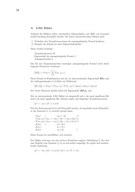 Verifikation reaktiver Systeme - UniversitÃ¤t Kaiserslautern