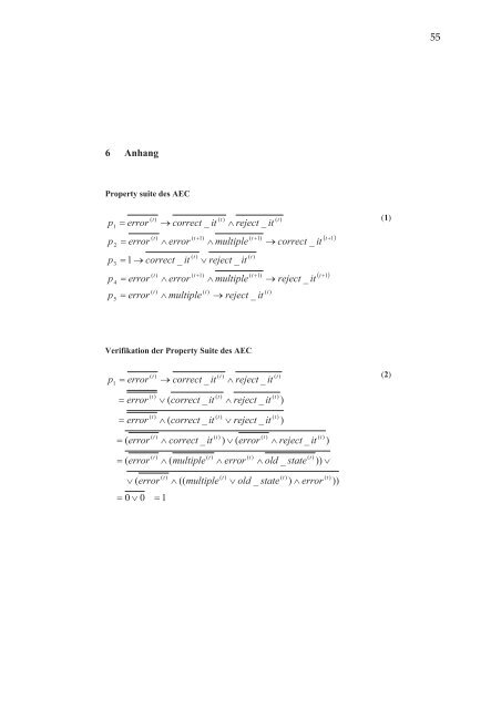 Verifikation reaktiver Systeme - UniversitÃ¤t Kaiserslautern