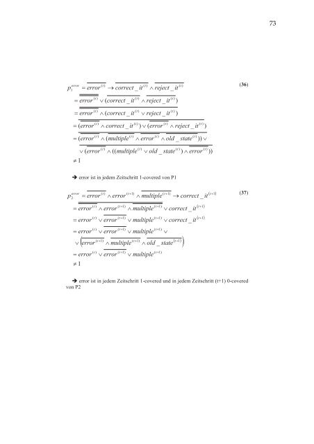 Verifikation reaktiver Systeme - UniversitÃ¤t Kaiserslautern