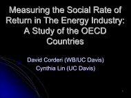 Measuring the Social Rate of Return in The Energy Industry: A Study ...