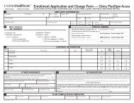 United Healthcare Choice Plus Enrollment/Change Form