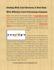 Dealing With Card Services is Now Easy With Efficient Card Processing Company