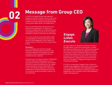 Chapter 02 : Message from Group CEO - SingTel