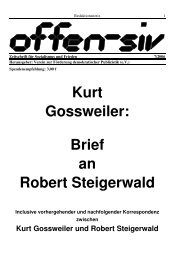 Kurt Gossweiler: Brief an Robert Steigerwald - offen-siv