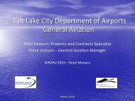 FBO's, Hangars, and General Aviation - Salt Lake City International ...