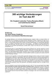 Die 300 wichtigsten Veränderungen im Text des Neuen Testaments ...