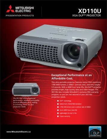 Product Brochure - Mitsubishi Electric Sales Canada Inc.