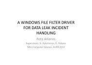 a windows file filter driver for data leak incident handling