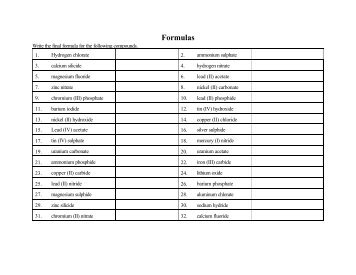 Formula Writing Worksheet 2.pdf - Classconnect.ca