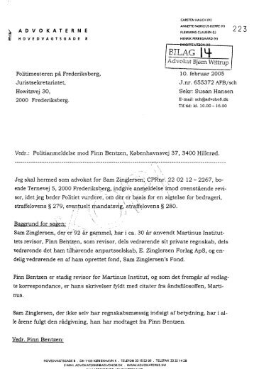 politianmeldelse dateret 10. februar 2005 - Nyimpuls.dk