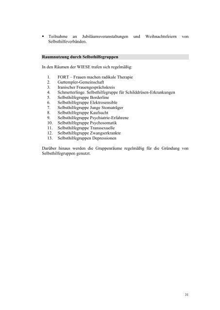 Sachbericht 2004 als PDF - bei der WIESE eV