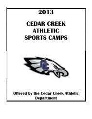 CCHS Athletic Summer Camps - Bastrop Independent School District