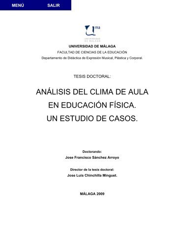 análisis del clima de aula en educación física. un estudio de casos.