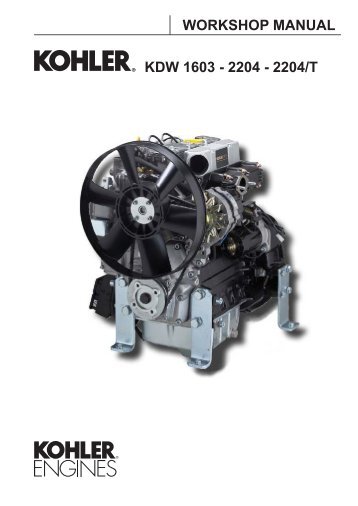 KDW 1603 - 2204 - 2204/T WORKSHOP MANUAL - Kohler Engines