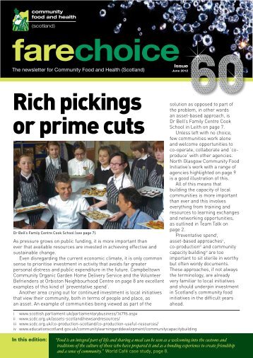 Fare Choice Issue 60 - Community Food and Health