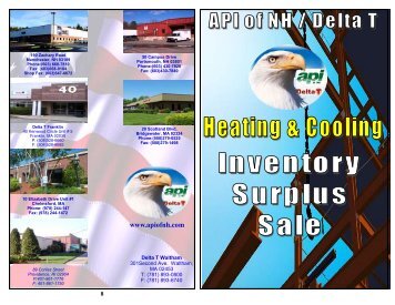 Heating & Cooling Inventory Surplus Sale" Please Press ... - API of NH