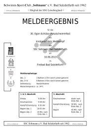 Meldeergebnis - SC Neptune Alfeld