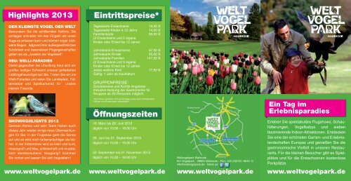 Flyer - Weltvogelpark Walsrode