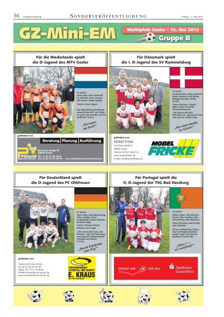 in den Fußball-Sommer ... - Goslarsche Zeitung