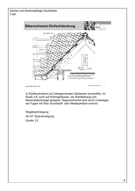 DÃ¤cher und Denkmalpflege Dachdetails 2 - Deutschen Dach ...