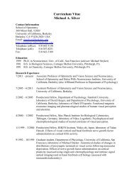 CV in pdf format - Michael Silver's Lab - University of California ...