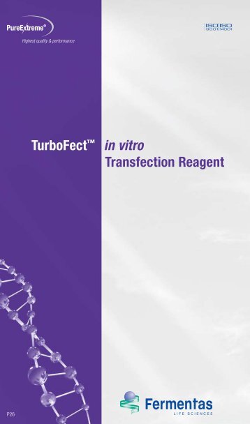 Brochure "TurboFectâ¢ in vitro Transfection Reagent ... - Biocenter