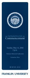 Commencement - Franklin University