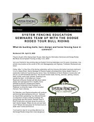 SYSTEM FENCING EDUCATION SEMINARS TEAM UP ... - The Rider