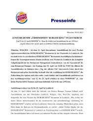 Presseinfo - Burger King