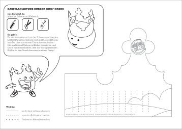 Krone ausmalen und mit der S - Burger King