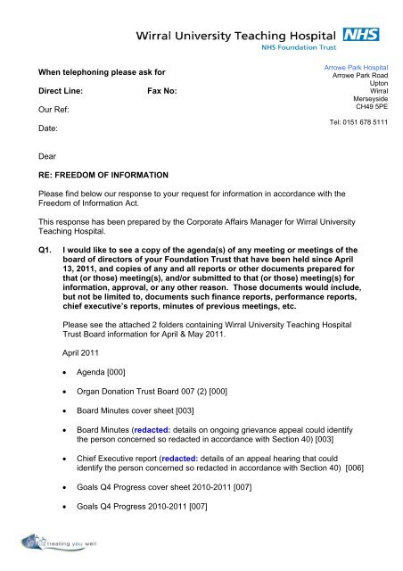 When Telephoning Please Ask For Direct Line Wirral University