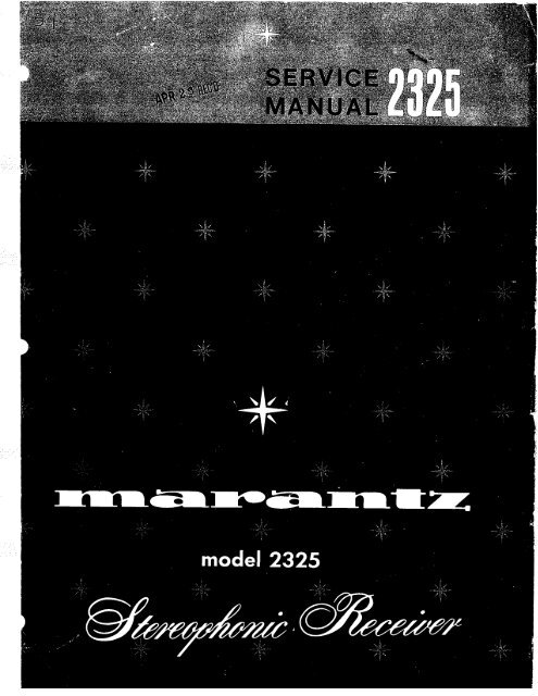 Marantz Model 2325 // Stereo Receiver - AURAL HiFi