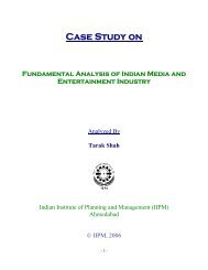 Fundamental Analysis of Indian Media and Entertainment Industry