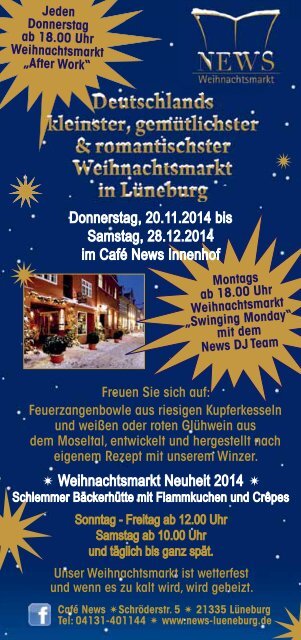 Weihnachtsstadt Lüneburg - Das Programm 2014