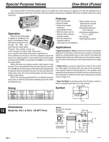 13 Special Purpose Valves One-Shot (Pulse) - Fabco-Air, Inc.