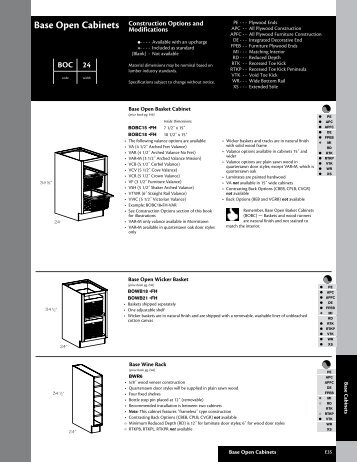 Kraftmaid 021 Base Open Cabinet - Roberts Company, Inc.